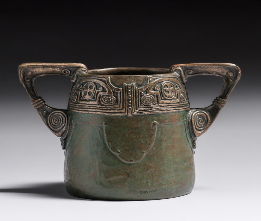 Gustav Gurschner - Vienna Bronze Art Nouveau Vase c1905 (1 of 5)