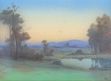 Rookwood Lenore Asbury Scenic Plaque "October" 1918