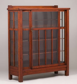 Grand Rapids One-Door China Cabinet c1910