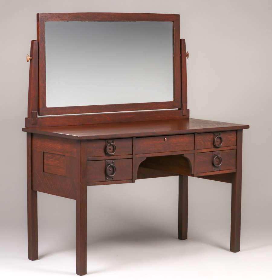 Gustav Stickley Five-Drawer Vanity c1912-1915 (1 of 3)