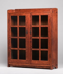 Gustav Stickley Two-Door Bookcase c1910