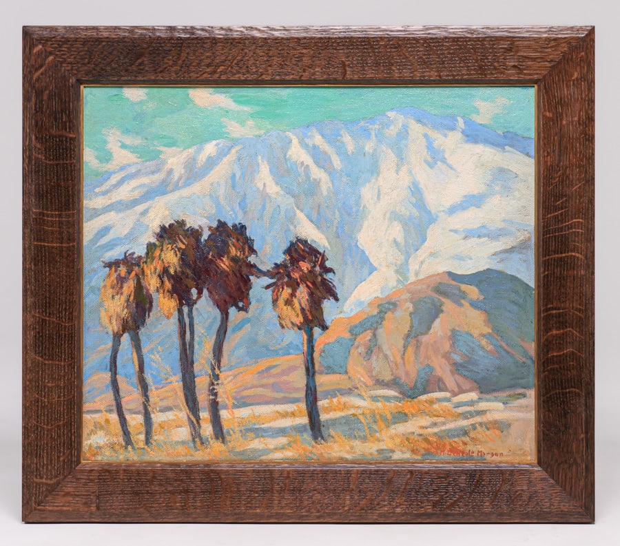 Mary de Neale Morgan (1868-1948) California Desert W.P.A. Painting c1930s (1 of 7)