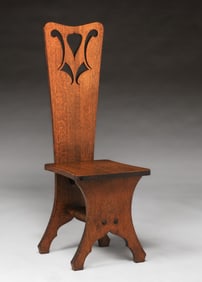 Barber Brothers - Grand Rapids, MI Cutout Hall Chair c1910
