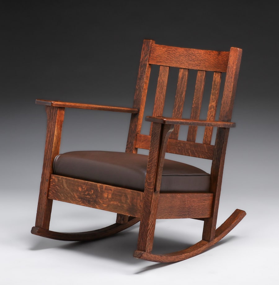 Stickley Brothers #731 Oak Rocker c1910 (1 of 3)