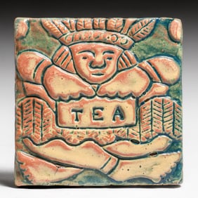 Moravian Mayan "Tea" Tile c1920s