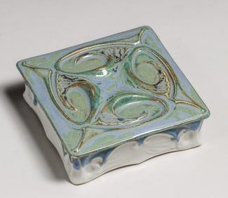 French Porcelain Covered Box c1910
