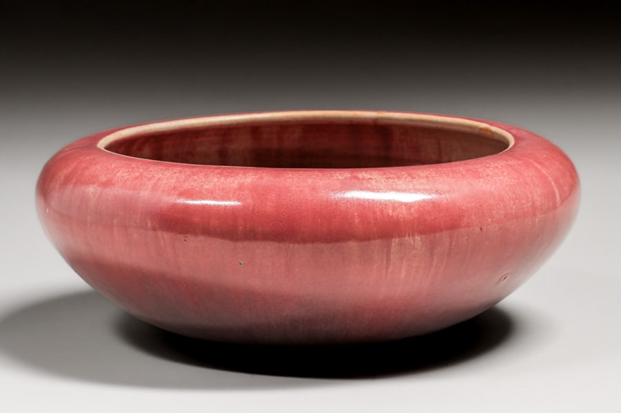 Large Fulper Pottery "Famille Rose" Fruit Bowl c1910s (1 of 5)