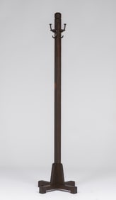Arts & Crafts Period Oak Single Coatrack c1910