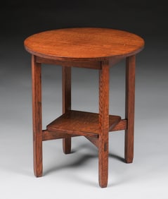 Stickley Brothers Oak Lamp Table c1910