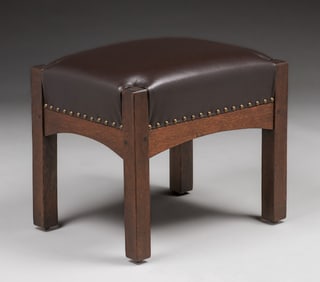 L&JG Stickley Oak Footstool c1910