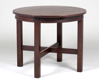 Arts & Crafts Period 36"d Lamp Table c1910