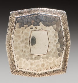 Arts & Crafts Hammered Sterling Silver Belt Buckle c1920s