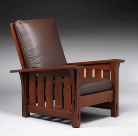 Gustav Stickley #369 Bentarm Morris Chair c1912-1915