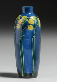 Max Laeuger Decorated German Arts & Crafts Poppy Vase c1900s
