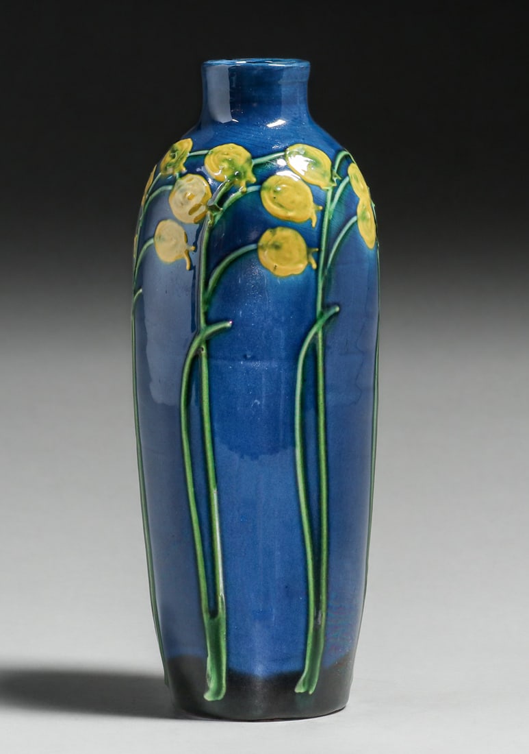 Max Laeuger Decorated German Arts & Crafts Poppy Vase c1900s (1 of 4)