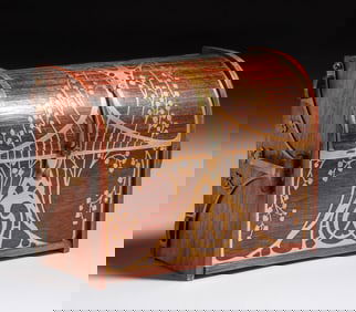 Erhard & Sohne – German Arts & Crafts Mahogany & Brass Letter Box c1905