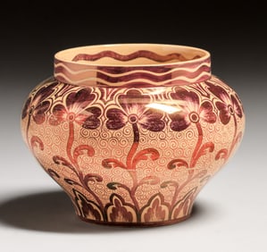 Wedgwood - John Goodwin Caneware Copper Lustre Decorated Vase c1920s