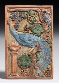 Cal Art Tile - Richmond, CA Multi-Color Peacock Tile c1920s