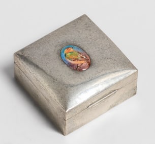 Liberty & Co Tudric Pewter & Enamel Box c1900s