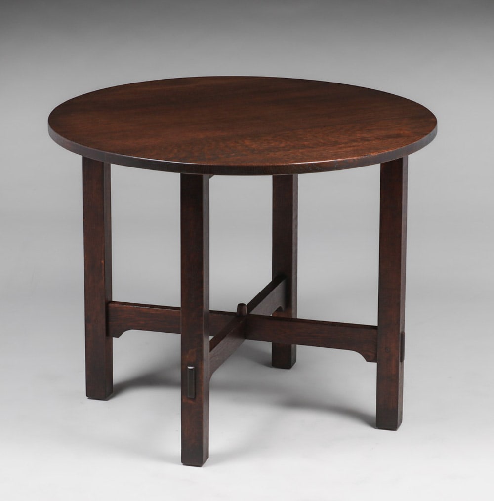 Gustav Stickley 38"d Lamp Table c1910 (1 of 4)