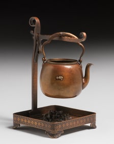 Gorham Aesthetic Movement Bronze Hanging Teapot c1890s