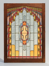 Atelier Willem Bogtman - Amsterdam School Three Leaded Glass Windows 1921