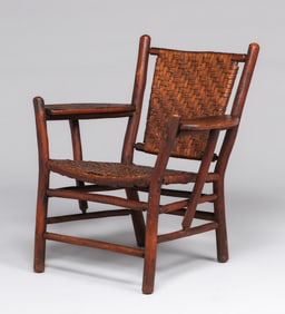 Old Hickory Adirondack Armchair c1910