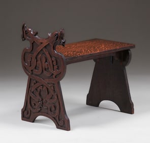 Gertrude Leviny (b 1879) Castlemaine School of Mines - Victoria, Australia Hand-Carved Dragon-Head