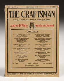 Gustav Stickley Craftsman Magazine September 1905