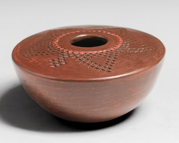 Navajo -  Lorraine Williams Wedding Basket Motif Vase c1980s