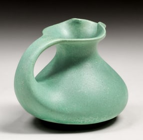 Teco Pottery Matte Green Pitcher c1910