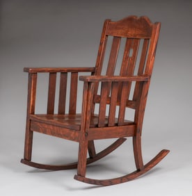 Grand Rapids Cutout Rocker c1910