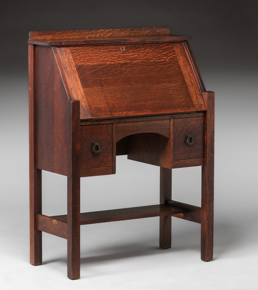 Lifetime Furniture Co Two-Drawer Dropfront Desk c1910 (1 of 5)