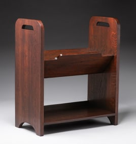 Grand Rapids Oak Book Trough c1910