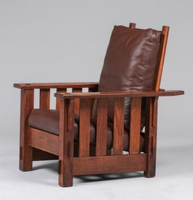 J.M. Young Slatted Morris Chair c1910