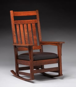 Gustav Stickley #393 Tallback Rocker c1910