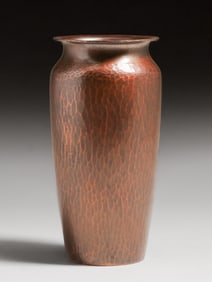Roycroft - Walter Jennings Hammered Copper Vase c1915