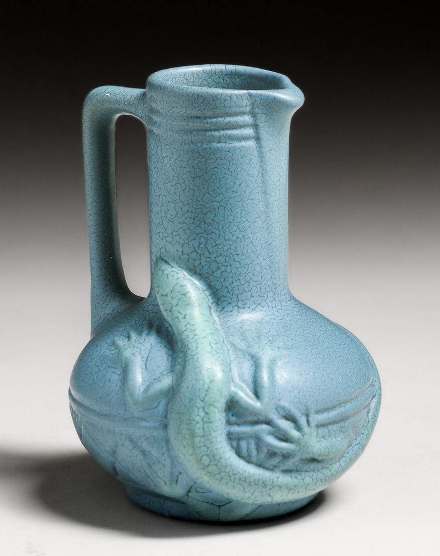 Weller Pottery Fru Russet Lizard Pitcher c1910 (1 of 7)