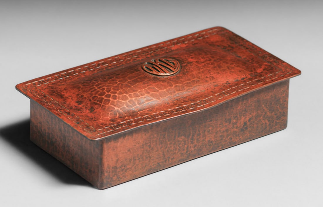 Dirk van Erp Hammered Copper Box c1920s (1 of 6)