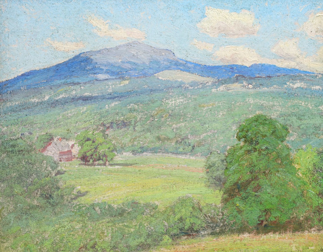 F.E. Roberts Painting Berkshire Mountains c1920s (1 of 6)