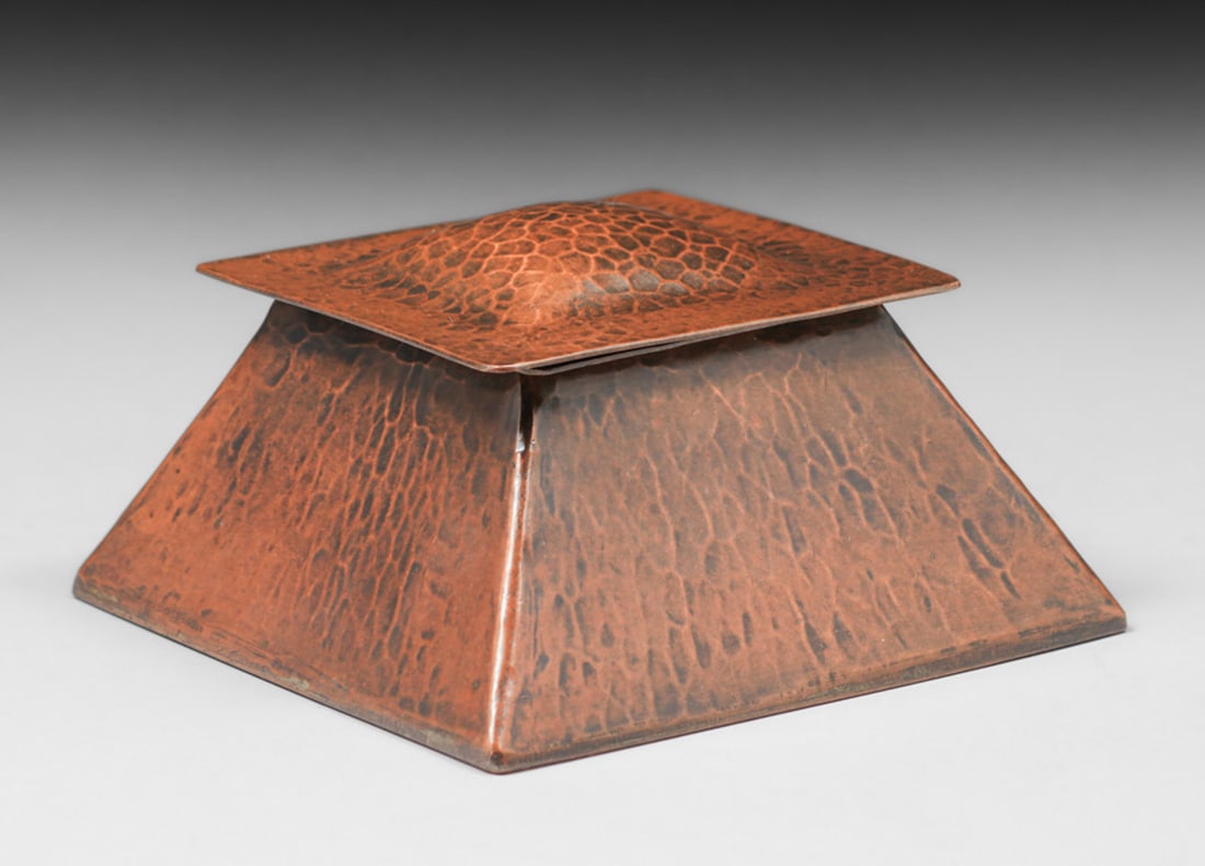 Dirk van Erp Hammered Copper Inkwell c1913-1914 (1 of 6)