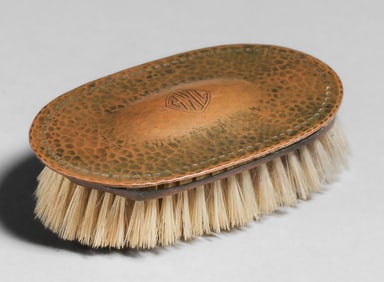 Albert Berry Hammered Copper Brush c1920s