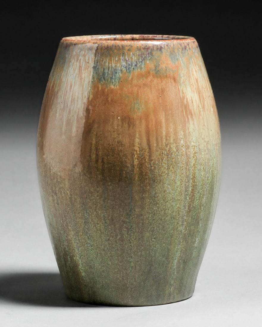Fulper Pottery - Prang Cucumber Flambe Vase c1910 (1 of 3)