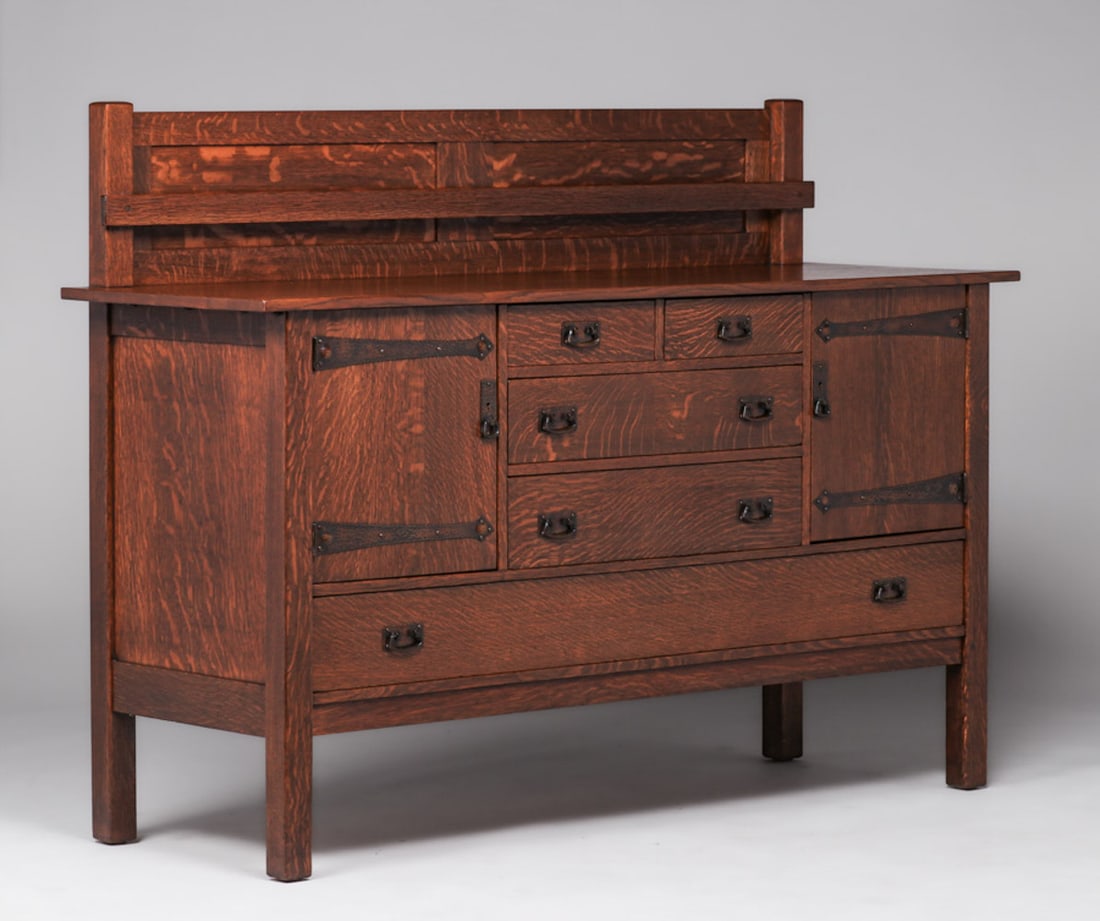 L&JG Stickley Strap-Hinge Sideboard c1910 (1 of 3)