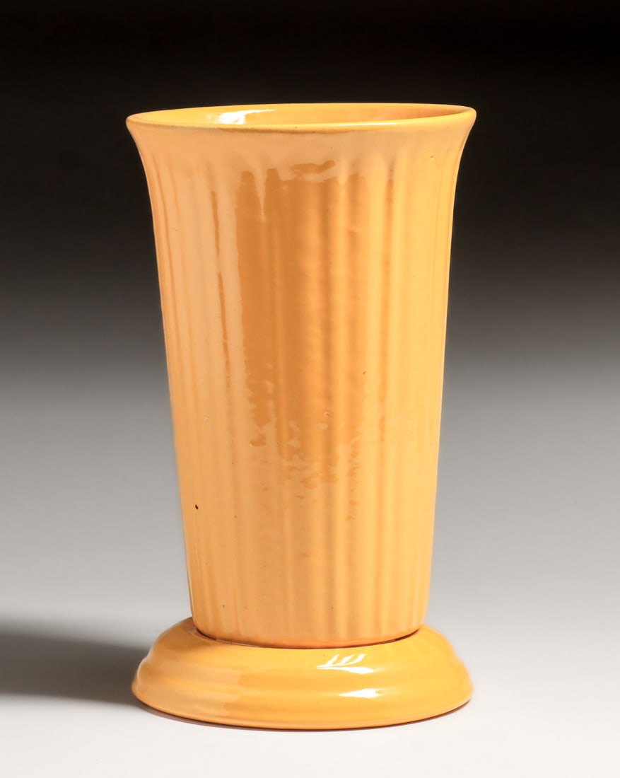 Garden City Yellow Flared Vase c1930s (1 of 4)