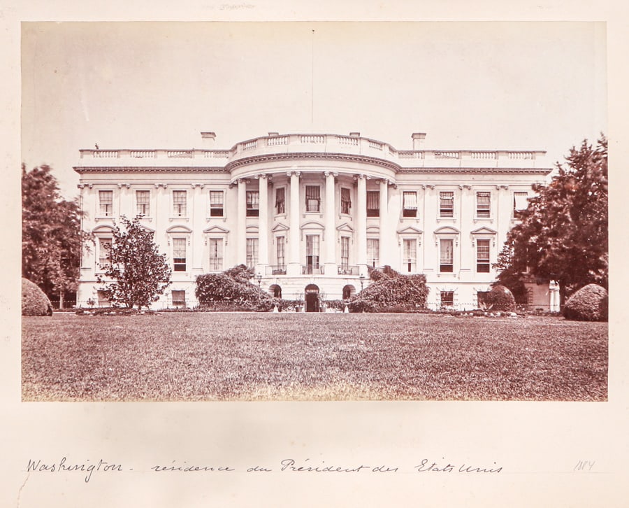 Antique Photograph of the White House "Washington - residence du President des Etats Unis" 1884 (1 of 9)
