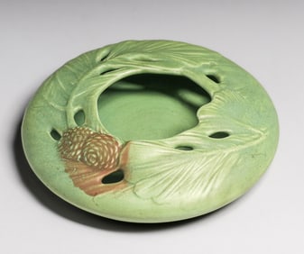 Rookwood Pottery #1214 Pinecone Cutout Bowl 1905
