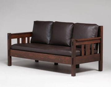 Stickley Brothers Three-Section Settle c1910