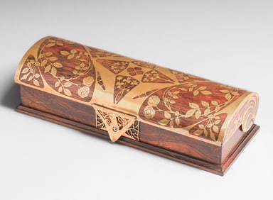 Erhard & Sohne – German Art Nouveau Secessionist Mahogany & Brass Box c1905