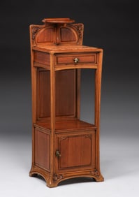 Louis Majorelle French Art Nouveau Marbletop Beside Table c1900